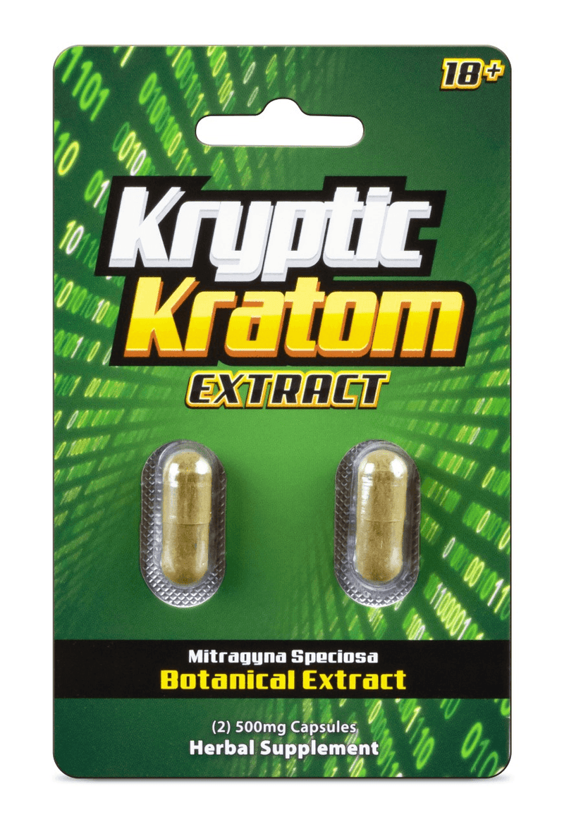 Kryptic Kratom Extract Capsules | 2 Pack Caps | Extra Strength Kratom ...